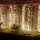 9.8x9.8FT 300LEDs Curtain Fairy Strip Wedding Party Home Decor Warm/White Light