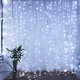 9.8x9.8FT 300LEDs Curtain Fairy Strip Wedding Party Home Decor Warm/White Light