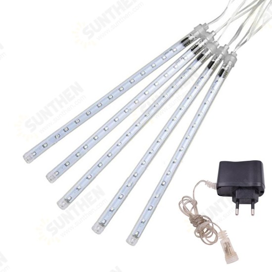 AC110-240V 50CM Waterproof IP65 180LED Meteor Shower Rain 5 Tubes String Light Holiday Party Christmas Outdoor Decor