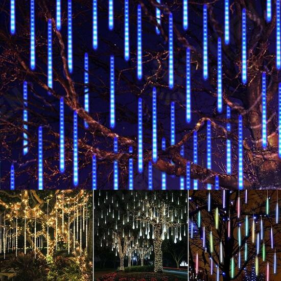 AC110-240V EU US Plug SMD2835 Waterproof 50CM LED Meteor Snowfall Tubes String Light Christmas Tree Decoration AC110-240V EU US Plug SMD2835 Waterproof 50CM LED Meteor Snowfall Tubes String Light Christmas Tree Decoration