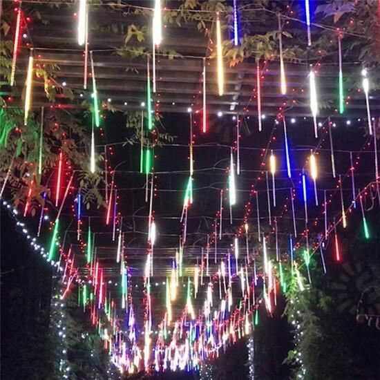 AC110-240V EU US Plug SMD2835 Waterproof 50CM LED Meteor Snowfall Tubes String Light Christmas Tree Decoration