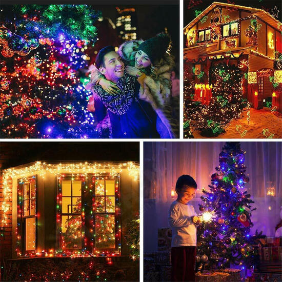 AC110V 300LED Curtain Fairy String Light Window Christmas Wedding Party Decor Lamp US Plug