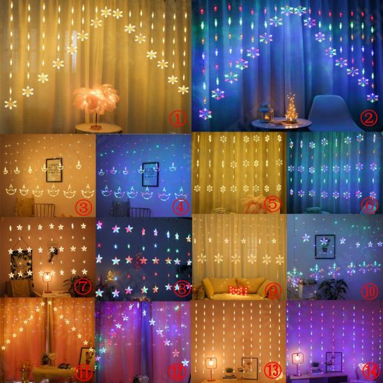 AC220V 2.5M Warm White Colorful LED String Fairy Curtain Light for Christmas Holiday Wedding Party Decor