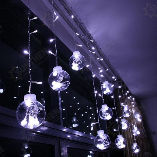 AC220V 3M Glass Ball LED String Light for Outdoor Christmas Home Decor EU Plug