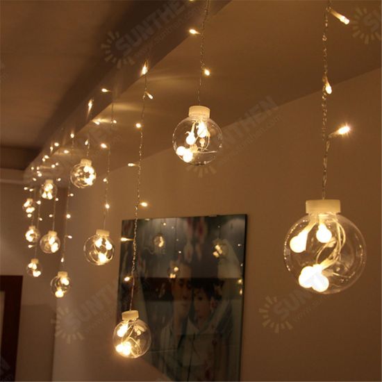 AC220V 3M Glass Ball LED String Light for Outdoor Christmas Home Decor EU Plug