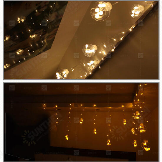 AC220V 3M Glass Ball LED String Light for Outdoor Christmas Home Decor EU Plug