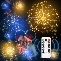 Battery Operated 198LED Dandelion Hanging String Light Silver Wire 8 Mode Dimmable Christmas Decor Battery Operated 198LED Dandelion Hanging String Light Silver Wire 8 Mode Dimmable Christmas Decor