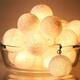 Battery Operated 20LEDs Pastel Cotton Ball String Light for Holiday Wedding Valentine's Day