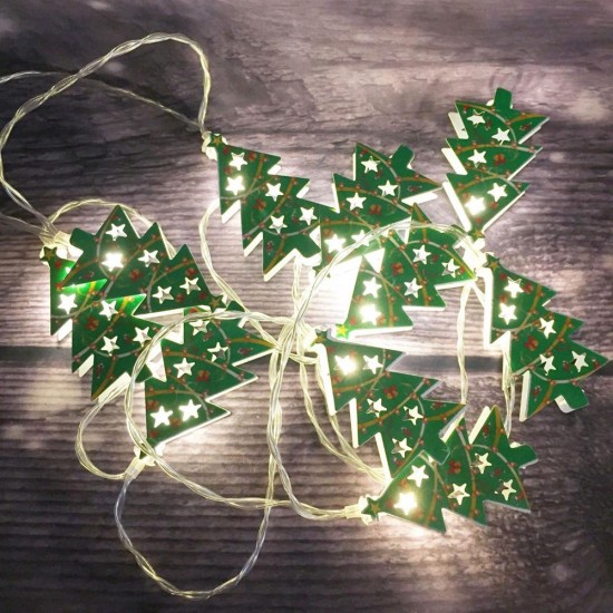 Battery Operated 2M Christmas Tree Leaves Holiday Christmas Party 20 LED Fairy String Light