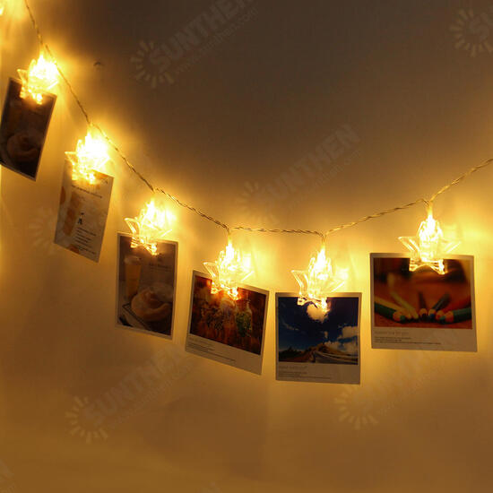 Battery Operated 6M Warm White Colorful 40 LED Star Photo Clips String Light Christmas Wedding Decor Battery Operated 6M Warm White Colorful 40 LED Star Photo Clips String Light Christmas Wedding Decor