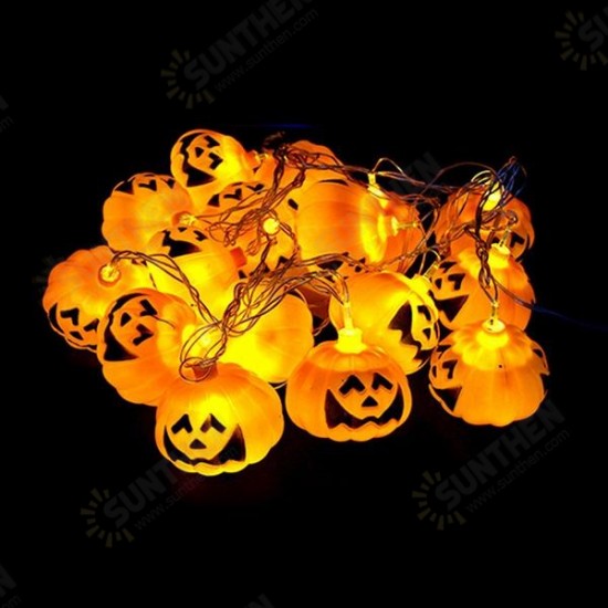 Battery Operated Skeleton Lantern Pumpkin Skull String Light LED for Halloween Party Christmas Decor