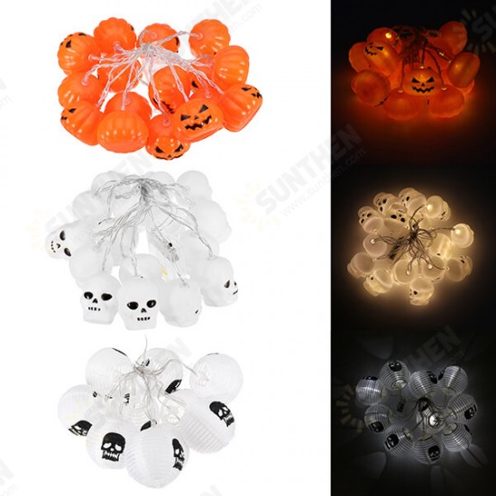 Battery Operated Skeleton Lantern Pumpkin Skull String Light LED for Halloween Party Christmas Decor Battery Operated Skeleton Lantern Pumpkin Skull String Light LED for Halloween Party Christmas Decor