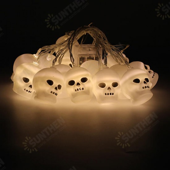 Battery Operated Skeleton Lantern Pumpkin Skull String Light LED for Halloween Party Christmas Decor