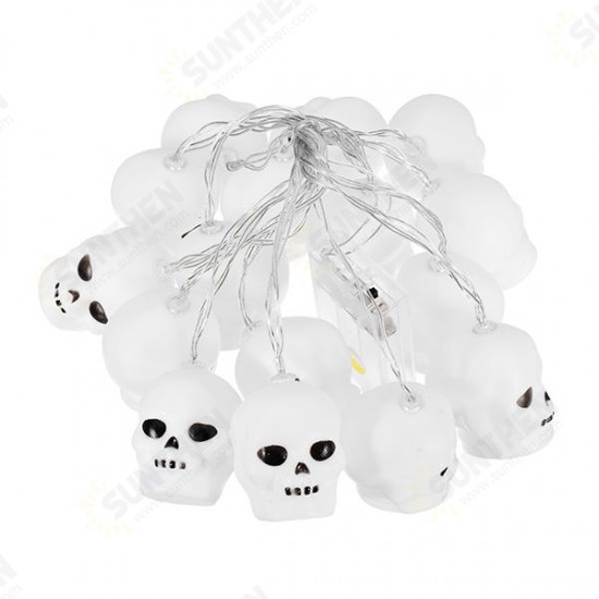 Battery Operated Skeleton Lantern Pumpkin Skull String Light LED for Halloween Party Christmas Decor