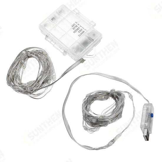 Battery Operated USB Powered Waterproof 5M 50LED Colorful Sliver Wire String Light + 24Keys Remote Control for Holiday Battery Operated USB Powered Waterproof 5M 50LED Colorful Sliver Wire String Light + 24Keys Remote Control for Holiday