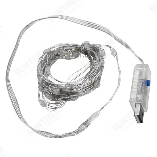 Battery Operated USB Powered Waterproof 5M 50LED Colorful Sliver Wire String Light + 24Keys Remote Control for Holiday Battery Operated USB Powered Waterproof 5M 50LED Colorful Sliver Wire String Light + 24Keys Remote Control for Holiday
