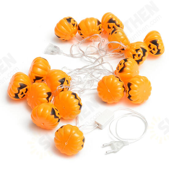 Battery Plug Powered 16 LEDs Pumpkin Multi-color Fairy String Lights For Halloween Christmas Battery Plug Powered 16 LEDs Pumpkin Multi-color Fairy String Lights For Halloween Christmas