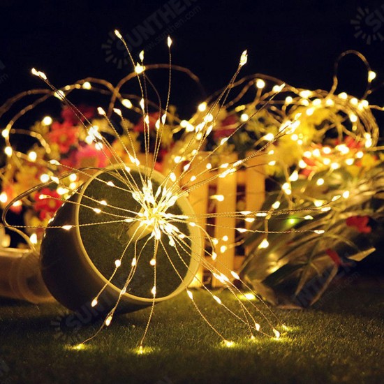 Battery Powered 100LED 8 Modes IP65 13 Keys Remote DIY Firework Fairy String Christmas Light