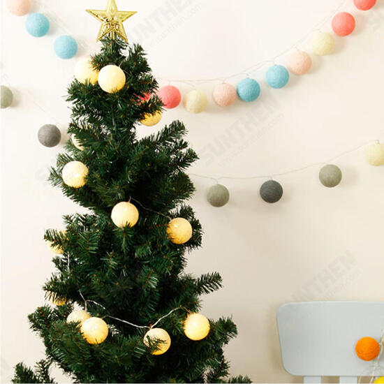 Battery Powered 10LED Cotton Ball String HoliDay Light Lamp for Wedding Valentine's Day Battery Powered 10LED Cotton Ball String HoliDay Light Lamp for Wedding Valentine's Day