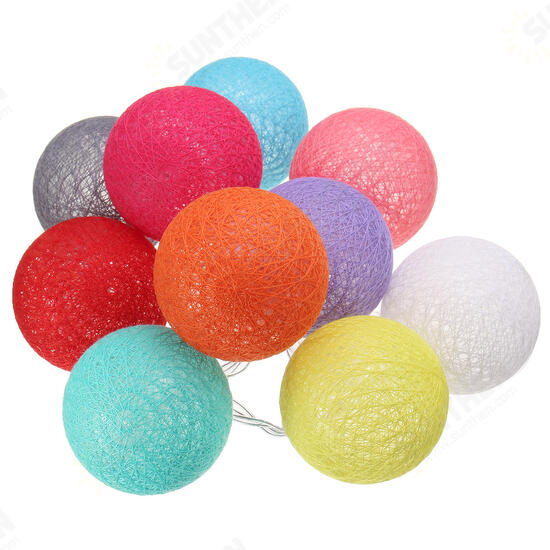 Battery Powered 10LED Cotton Ball String HoliDay Light Lamp for Wedding Valentine's Day Battery Powered 10LED Cotton Ball String HoliDay Light Lamp for Wedding Valentine's Day