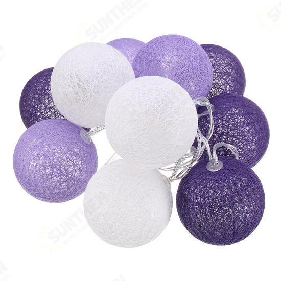 Battery Powered 10LED Cotton Ball String HoliDay Light Lamp for Wedding Valentine's Day Battery Powered 10LED Cotton Ball String HoliDay Light Lamp for Wedding Valentine's Day