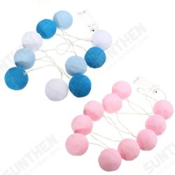 Battery Powered 10LEDs Warm White Cotton Ball Fairy String Light For Wedding Christmas DC3V Battery Powered 10LEDs Warm White Cotton Ball Fairy String Light For Wedding Christmas DC3V