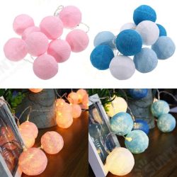 Battery Powered 10LEDs Warm White Cotton Ball Fairy String Light For Wedding Christmas DC3V Battery Powered 10LEDs Warm White Cotton Ball Fairy String Light For Wedding Christmas DC3V