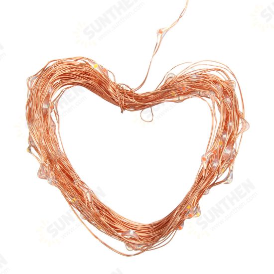 Battery Powered 10M 100LEDs Waterproof Copper Wire String Light For Wedding Party Decor