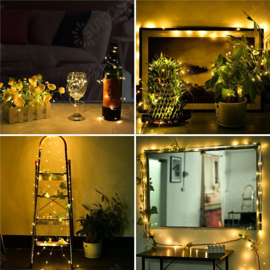 Battery Powered 10M 100LEDs Waterproof Copper Wire Fairy String Light for Christmas +Remote Control Christmas Decorations Clearance Christmas Lights