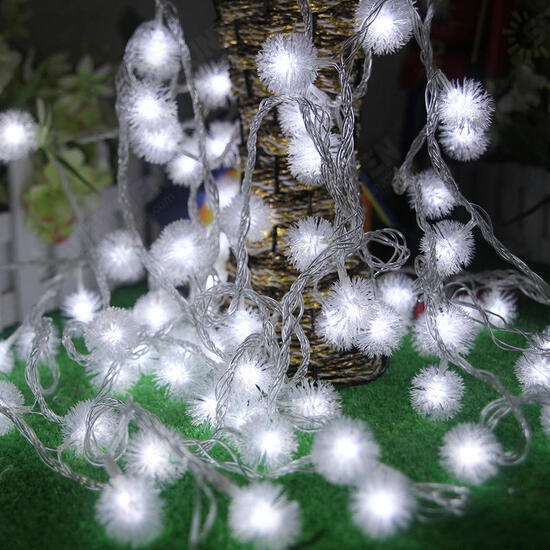 Battery Powered 10M 2.4W Snow Ball 80LED Holiday String Light Party Christmas Wedding Decor DC4.5V Battery Powered 10M 2.4W Snow Ball 80LED Holiday String Light Party Christmas Wedding Decor DC4.5V