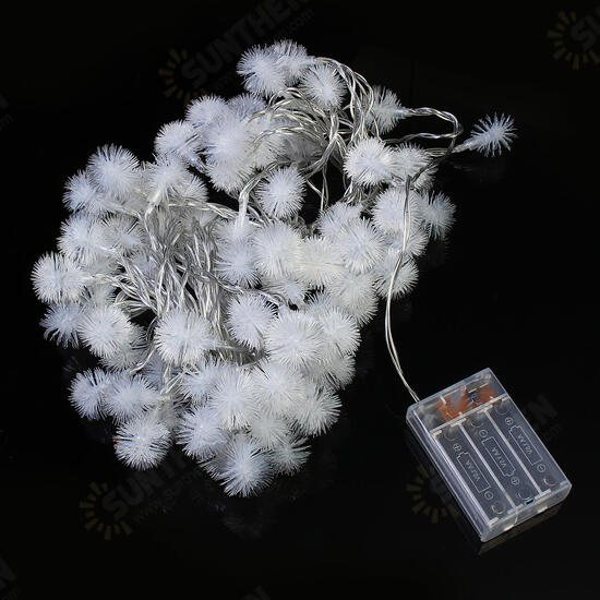 Battery Powered 10M 2.4W Snow Ball 80LED Holiday String Light Party Christmas Wedding Decor DC4.5V Battery Powered 10M 2.4W Snow Ball 80LED Holiday String Light Party Christmas Wedding Decor DC4.5V