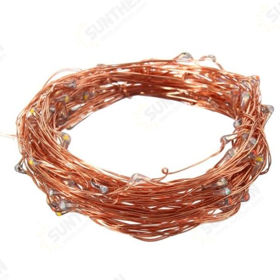 Battery Powered 10M Waterproof Copper Wire Black Shell Fairy String Light For Christmas Wedding