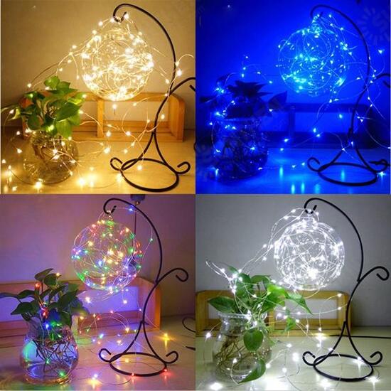 Battery Powered 10M Waterproof Copper Wire Black Shell Fairy String Light For Christmas Wedding