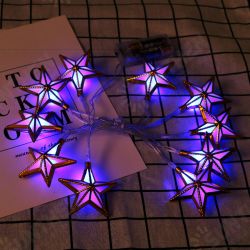 Battery Powered 10PCS Moon Star Shape Eid Ramadan LED String Light Indoor Home Party Decor Battery Powered 10PCS Moon Star Shape Eid Ramadan LED String Light Indoor Home Party Decor