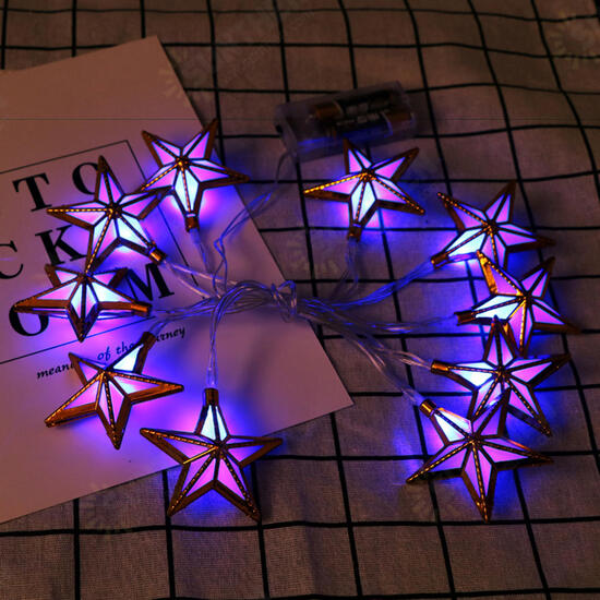 Battery Powered 10PCS Moon Star Shape Eid Ramadan LED String Light Indoor Home Party Decor Battery Powered 10PCS Moon Star Shape Eid Ramadan LED String Light Indoor Home Party Decor