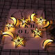 Battery Powered 10PCS Moon Star Shape Eid Ramadan LED String Light Indoor Home Party Decor Battery Powered 10PCS Moon Star Shape Eid Ramadan LED String Light Indoor Home Party Decor