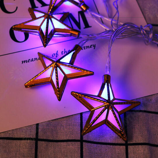 Battery Powered 10PCS Moon Star Shape Eid Ramadan LED String Light Indoor Home Party Decor Battery Powered 10PCS Moon Star Shape Eid Ramadan LED String Light Indoor Home Party Decor