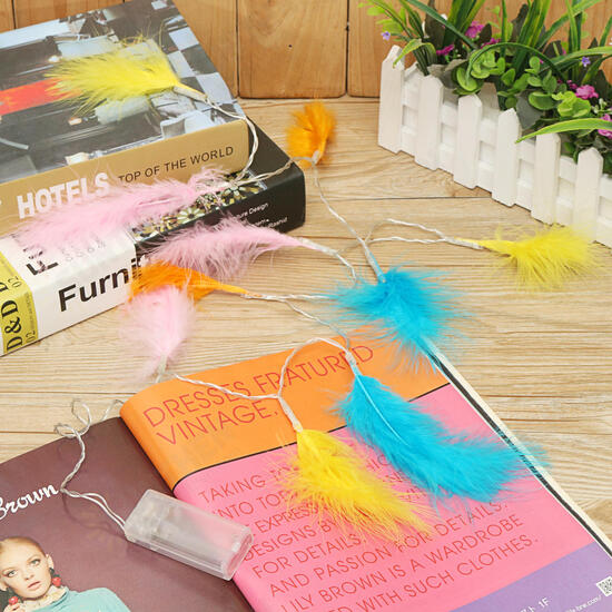 Battery Powered 1.2M 2.2M Colorful Feather Shaped Warm White Indoor Fairy String Light For Christmas Battery Powered 1.2M 2.2M Colorful Feather Shaped Warm White Indoor Fairy String Light For Christmas