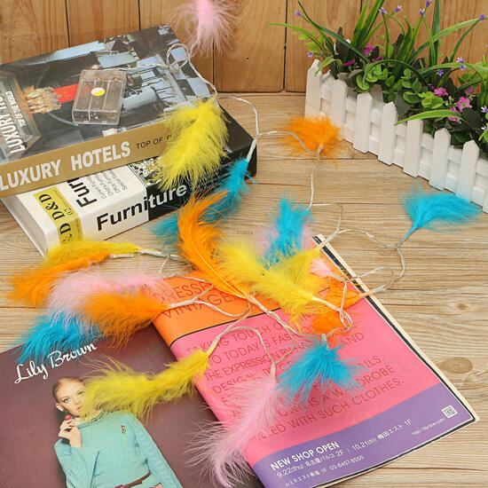 Battery Powered 1.2M 2.2M Colorful Feather Shaped Warm White Indoor Fairy String Light For Christmas Battery Powered 1.2M 2.2M Colorful Feather Shaped Warm White Indoor Fairy String Light For Christmas