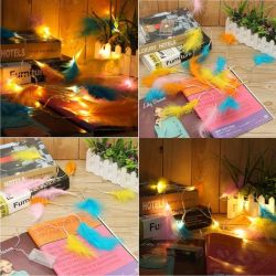 Battery Powered 1.2M 2.2M Colorful Feather Shaped Warm White Indoor Fairy String Light For Christmas Battery Powered 1.2M 2.2M Colorful Feather Shaped Warm White Indoor Fairy String Light For Christmas