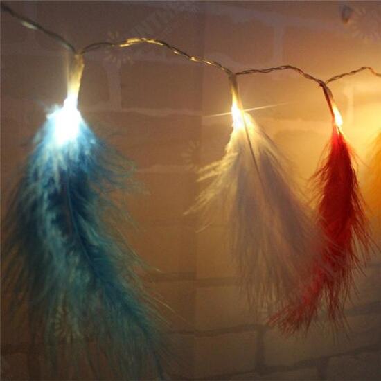 Battery Powered 1.2M 2.2M Colorful Feather Shaped Warm White Indoor Fairy String Light For Christmas Battery Powered 1.2M 2.2M Colorful Feather Shaped Warm White Indoor Fairy String Light For Christmas