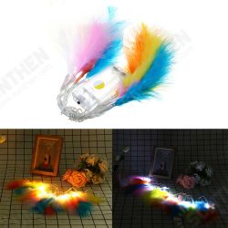 Battery Powered 1.3M 10LED Colorful Feather String Holiday Light For Xmas Party Decor DC3V Battery Powered 1.3M 10LED Colorful Feather String Holiday Light For Xmas Party Decor DC3V