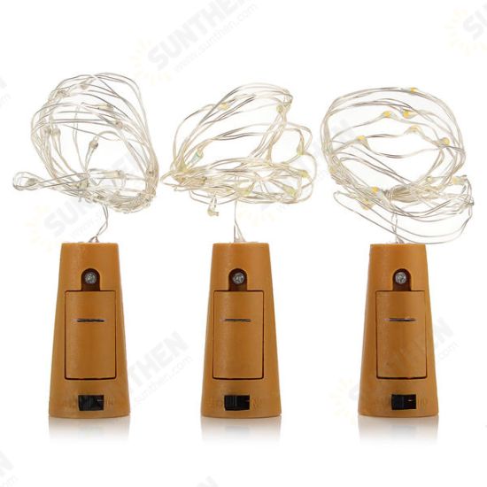 Battery Powered 15 LEDs Cork Shaped LED Sliver Wire Starry Light Wine Bottle Lamp for Xmas Party Out Battery Powered 15 LEDs Cork Shaped LED Sliver Wire Starry Light Wine Bottle Lamp for Xmas Party Out