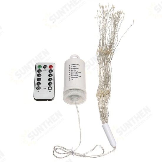 Battery Powered 150/180LED 8 Modes DIY Firework String Christmas Light with 13 Keys Remote Control Battery Powered 150/180LED 8 Modes DIY Firework String Christmas Light with 13 Keys Remote Control