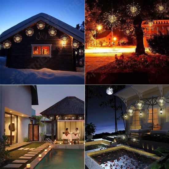 Battery Powered 150/180LED 8 Modes DIY Firework String Christmas Light with 13 Keys Remote Control Battery Powered 150/180LED 8 Modes DIY Firework String Christmas Light with 13 Keys Remote Control