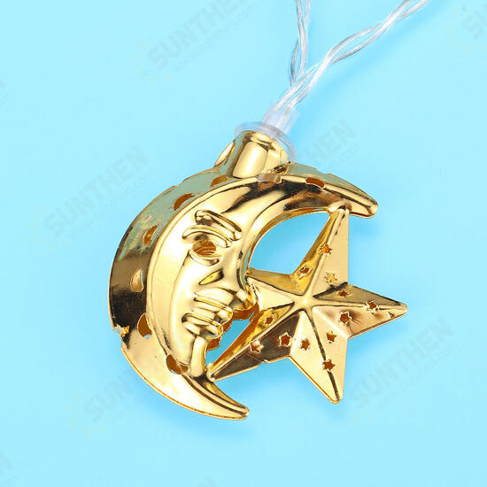 Battery Powered 1.65M Moon Star 10LED Fairy String Light for Holiday Christmas Party Wedding Home Decoration Battery Powered 1.65M Moon Star 10LED Fairy String Light for Holiday Christmas Party Wedding Home Decoration
