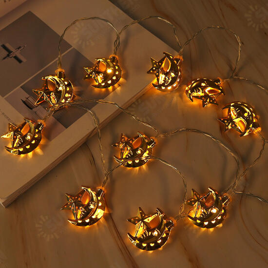 Battery Powered 1.65M Moon Star 10LED Fairy String Light for Holiday Christmas Party Wedding Home Decoration Battery Powered 1.65M Moon Star 10LED Fairy String Light for Holiday Christmas Party Wedding Home Decoration