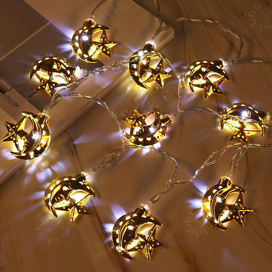 Battery Powered 1.65M Moon Star 10LED Fairy String Light for Holiday Christmas Party Wedding Home Decoration Battery Powered 1.65M Moon Star 10LED Fairy String Light for Holiday Christmas Party Wedding Home Decoration