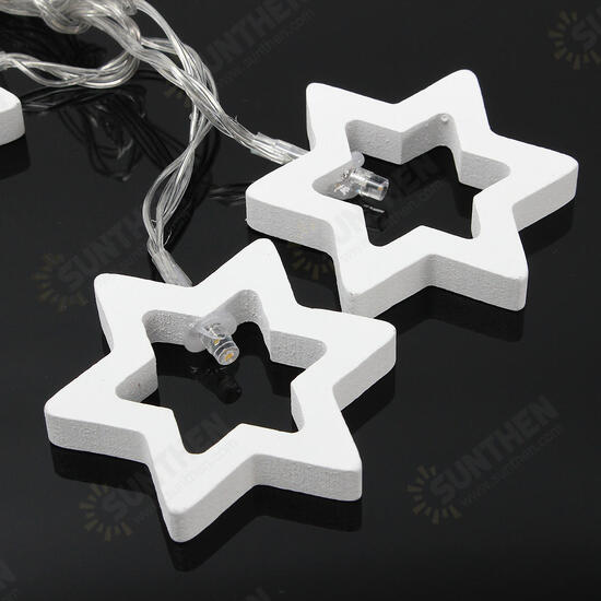 Battery Powered 1.8M 0.3W 10LED Wooden Star Shape Fairy String Light for Christmas Party Decor DC3V Battery Powered 1.8M 0.3W 10LED Wooden Star Shape Fairy String Light for Christmas Party Decor DC3V