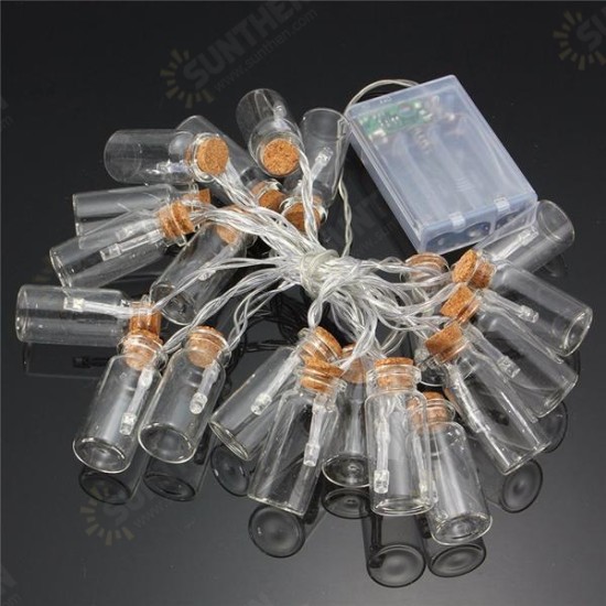 Battery Powered 20 LED Wishing Bottle Fairy String Light Xmas Garden Wedding Party Decor Battery Powered 20 LED Wishing Bottle Fairy String Light Xmas Garden Wedding Party Decor